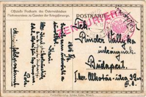 Offizielle Postkarte des Österreichischen Flottenvereines zu Gunsten der Kriegsfürsorge. K.u.K. Krie...