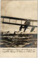 Linienschiffsleutnant Konjovic rettet die Besatzung eines verunglückten Flugzeuges bei Valone am 2. Februar 1916. K.u.K. Kriegsmarine / Austro Hungarian Navy seaplane s: M. Zeno Diemer (fl)