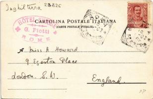 1903 Roma, Rome; Piazza di S. Pietro / St. Peter's Square, horse-drawn tram and carriages (EK)