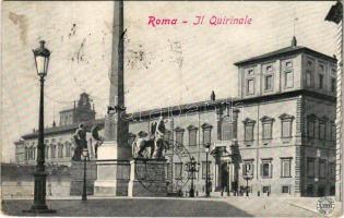 1907 Roma, Rome; Il Quirinale / Quirinal Palace, obelisk (EK)