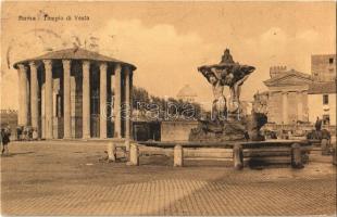 Roma, Rome; Tempio di Vesta / Temple of Vesta, fountain. Fototipia Alterocca 65.