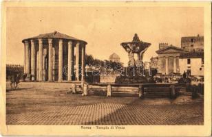 1914 Roma, Rome; Tempio di Vesta / Temple of Vesta, fountain. Fototipia Alterocca 61. (EK)