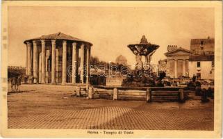 Roma, Rome; Tempio di Vesta / Temple of Vesta, fountain. Fototipia Alterocca 61. (EK)