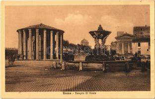 Roma, Rome; Tempio di Vesta / Temple of Vesta, fountain. Fototipia Alterocca 61.