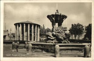 1930 Roma, Rome; Tempio di Vesta / Temple of Vesta, fountain, tram (EK)