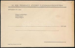 1935 Meghívó a M. Kir. Ferenc József Tudományegyetem évzáró ünnepélyére, borítékkal