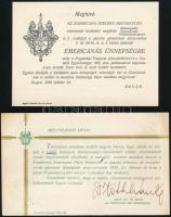 1930, 1937 Szeged, Pécs, Meghívó emericanás ünnepségre, 2 db