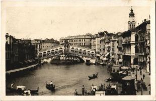 1928 Venezia, Venice; Ponte di Rialto / Rialto Bridge, Grand Canal, boats