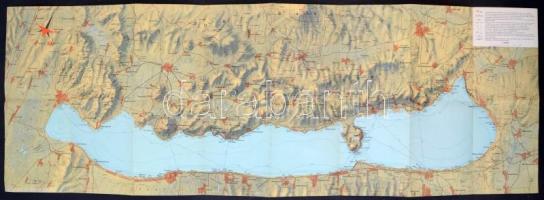 1963 A Balaton térképe, 1:95 000, kiadja: Kartográfiai Vállalat, 33×95 cm
