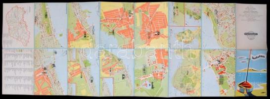 1963 A Balaton térképe, 1:95 000, kiadja: Kartográfiai Vállalat, 33×95 cm