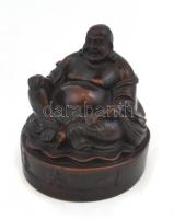 Kis méretű Buddha figura, jelzés nélkül. m: 6,5 cm.