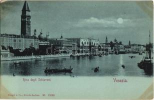 Venezia, Venice; Riva degli Schiavoni / shore, promenade, boats (fl)