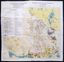 cca 1920 A Tatabányai Szénmedence bányaföldtani térképe, készítette: Rozlozsnik Pál, 1:12 500, 70×77,5 cm