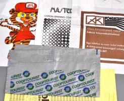 cca 1980 5 db Retro műanyag reklámszatyor hibátlan állapotban, Mokka, Coopturist, Fókusz, Masterfil,...