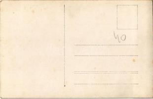 SMS Helgoland (?) Osztrák-Magyar Haditengerészet gyorscirkálójának sérült kéménye csata után / K.u.K...