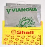 cca 1980-1990 5 db Retro műanyag reklámszatyor hibátlan állapotban, Shell, Vianova, Malév, Skála, Ri...