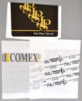 cca 1980-1990 5 db Retro műanyag reklámszatyor hibátlan állapotban, Délpesti Áfész, Comex, John Play...