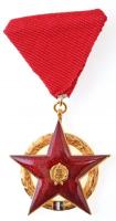 1957. Vörös Csillag Érdemrend aranyozott, zománcozott bronz kitüntetés mellszalagon T:1 Hungary 1957. Order of The Red Star gilt, enamelled Br decoration on ribbon, in case C:UNC NMK 611.