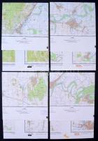 1989-1994 4 db katonai térkép (Szerencs, Tokaj, Encs), 1: 50 000, Magyar Néphadsereg Vezérkara, Magyar Honvédség Vezérkara