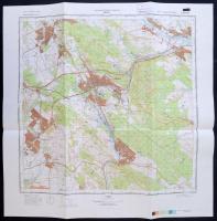 1986-1987 3 db katonai térkép (Gödöllő, Hatvan, Jászberény É), 1: 50 000, Magyar Néphadsereg Vezérka...