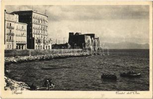 Napoli, Naples; Castel dellOvo / Egg Castle, boats. Ediz. R. Renza & C. (EK)