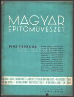 cca 1940-44 össz. 4 db építészettel kapcsolatos folyóirat: Magyar Építőművészet 40. évf., 1941 júniu...