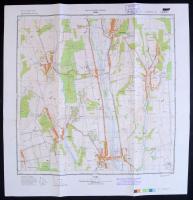 1986 4 db katonai térkép (Tatabánya, Mernye, Gamás, Hács), Magyar Néphadsereg Vezérkara