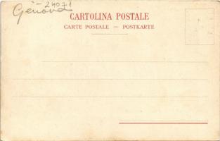 1903 Genova, Genoa; Panorama, Citta e Porto / general view, port, sailing vessels (EK)