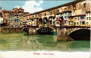 Firenze, Ponte Vecchio / bridge. Ferd Gobbato Editore. litho