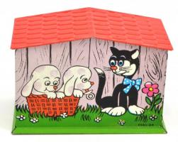 Retró illusztrált fém persely