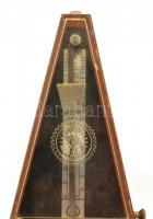 Régi fa borítású metronóm, nem működik, m: 24 cm