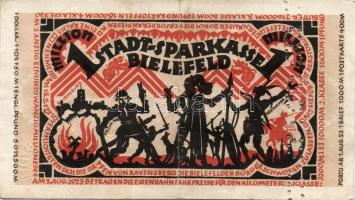 Német Birodalom/Weimari Köztársaság/Bielefeld 1923. 1000.000M, 3000.000M, 5000.000M, 50.000.000M, be...