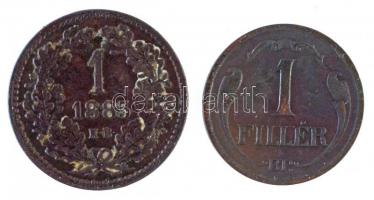 1885KB 1kr Cu + 1939. 1f Br T:2,2-
Adamo M4.1, P1