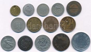 Vegyes érmetétel, 14db T:2- Mixed coins, 14pcs C:VF