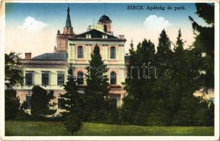 1939 Zirc, Ciszterci apátság és park. Adorján Sándor kiadása (EK)
