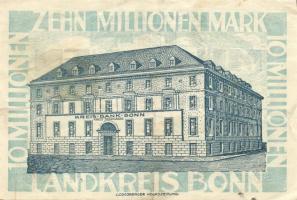 Német Birodalom/Weimari Köztársaság/Bonn/Landkreis 1923. 10.000.000M T:II papírhibával