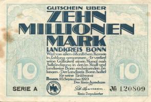 Német Birodalom/Weimari Köztársaság/Bonn/Landkreis 1923. 10.000.000M T:II