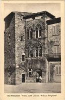 San Gimignano, Piazza della Cisterna, Palazzo Borgheresi / square, palace. Ediz. G. Dei