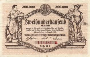 Német Birodalom/Weimari Köztársaság/Chemnitz/Bezirkverband der Amtshauptmannschaft 1923. 100.000M (2...