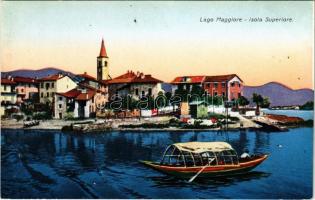 Isola dei Pescatori (Isola Superiore o dei Pescatori), Lago Maggiore / Fishermen's Island, Lake Maggiore, boat