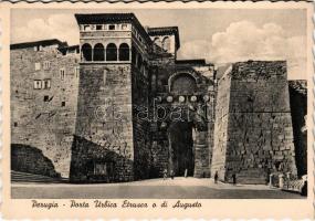 1939 Perugia, Porta Urbica Etrusca o di Augusto / Etruscan gate. Ettore Mignini