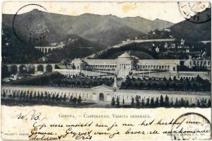 1901 Genova, Genoa; Camposanto, Veduta generale / Monumental Cemetery of Staglieno (fl)