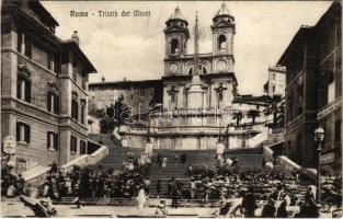 1925 Roma, Rome; Trinitá dei Monti / church, shops (EK)