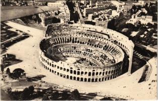 Roma, Rome; Il Colosseo / Colosseum, aerial view. Fotografia R. Aeronautica. Ed. Enrico Verdesi