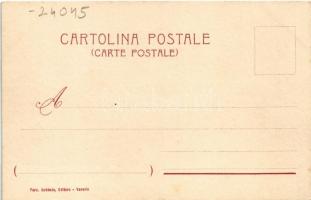 Venezia, Venice; Canal Grande con l'Albergo d'Italia / Grand Canal, hotel, boat. Ferd. Gob...