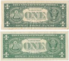 Amerikai Egyesült Államok 1963. 1$ + 1988. 1$ T:III foltos
USA 1963. 1 Dollar + 1988. 1 Dollar C:F ...