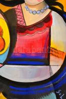 Scheiber jelzéssel: Bárhölgy. Vegyes technika, papír, sérült (lap alján szakadással), 75,5x54 cm