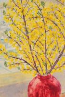 Bernáth jelzéssel: Virágcsendélet. Olaj, farost, 82x53 cm