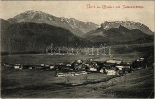 1912 Reit im Winkl, mit Kaisergebirge / general view, Kaiser Mountains. O. Blaschke kgl. bar. Hoflieferant. Verlag J. Pürner (EK)