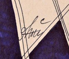 Szász jelzéssel: Női arcok. Vegyes technika, papír, szakadással, 21,5x30,5 cm